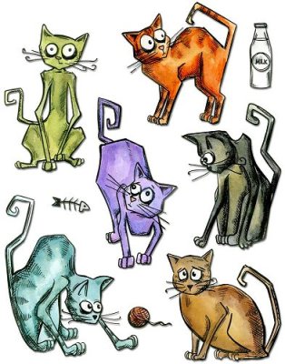 Sizzix Framelits Die Set - Crazy Cats by Tim Holtz (22 dies)