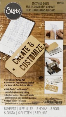Sizzix Accessory Sticky Grid Sheets Inspired by Tim Holtz (5 sheets)