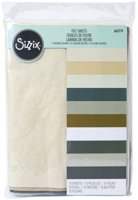 Sizzix Felt Sheets - Neutral Colours (10 sheets)