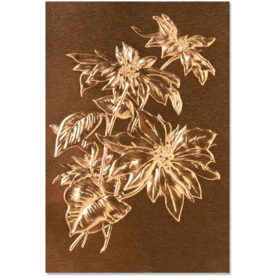 Sizzix 3-D Texture Fades Embossing Folder - Poinsettia by Tim Holtz