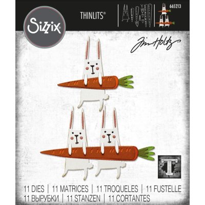 Sizzix Thinlits Dies - Carrot Bunny by Tim Holtz (11 dies)