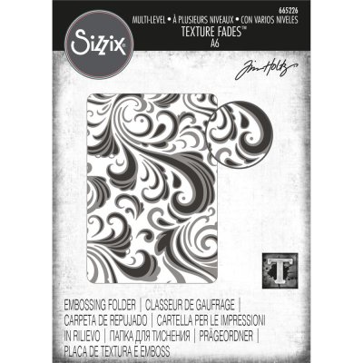 Sizzix Texture Fades Embossing Folder - Swirls by Tim Holtz