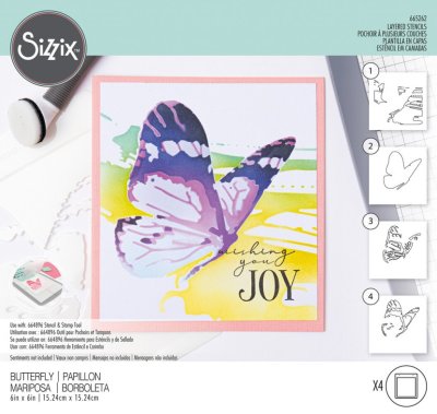 Sizzix Layered Stencils Butterfly - by Olivia Rose