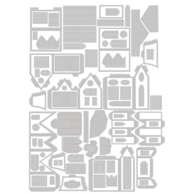 Sizzix Thinlits Dies - Village Collection by Tim Holtz (87 dies)