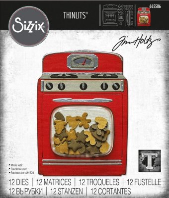 Sizzix Thinlits Die Set - Retro Oven by Tim Holtz (12 dies)