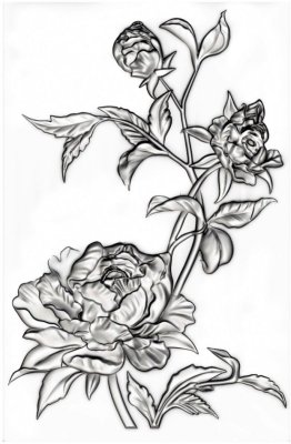 Sizzix 3-D Texture Fades Embossing Folder - Mini Roses by Tim Holtz