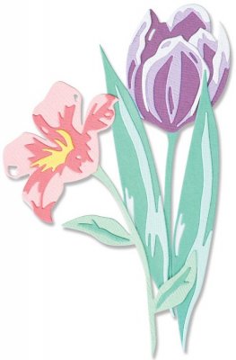 Sizzix Thinlits Die Set - Layered Spring Flowers by Lisa Jones (11 dies)