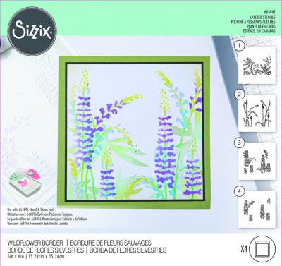 Sizzix Layered Stencils - Layered Wildflowers by Olivia Rose