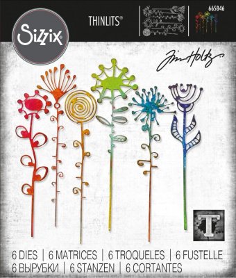 Sizzix Thinlits Die Set - Artsy Stems by Tim Holtz (6 dies)