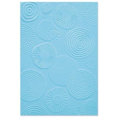 Sizzix Multi-Level Textured Impressions Embossing Folder - Abstract Rounds