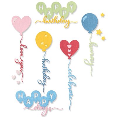 Sizzix Thinlits Die Set - Balloon Occasions (11 dies)