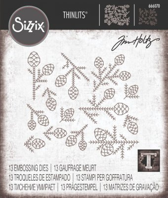 Sizzix Thinlits Die Set - Pine Patterns by Tim Holtz (13 dies)