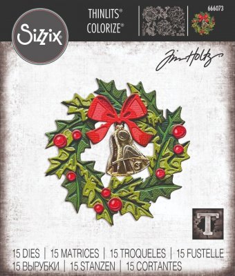 Sizzix Thinlits Die Set - Yuletide Colorize by Tim Holtz (15 dies)