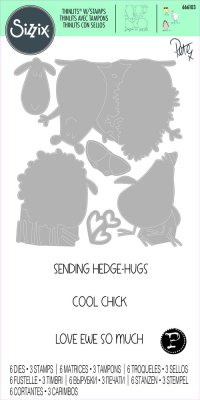 Sizzix Thinlits Die Set with Stamps - Crazy Creatures #1