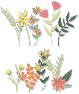 Sizzix Thinlits Die Set - Boho Bouquet (16 dies)