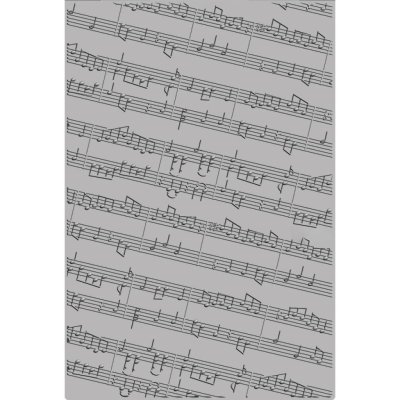 Sizzix 3-D Textured Impressions Embossing Folder - Musical Notes by Kath Breen