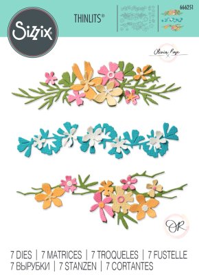 Sizzix Thinlits Dies - Woodland Borders by Olivia Rose (7 dies)
