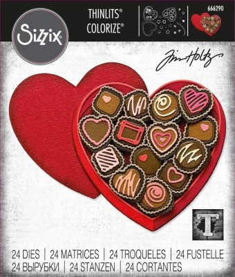 Sizzix Thinlits Die Set - True Love Colorize by Tim Holtz (24 dies)