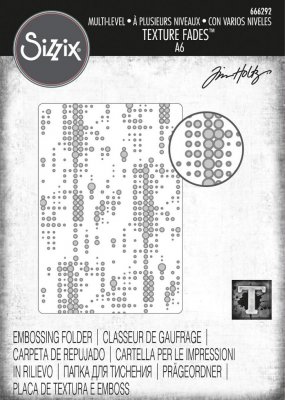 Sizzix Multi-Level Texture Fades Embossing Folder - Dotted by Tim Holtz