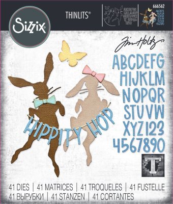 Sizzix Thinlits Die by Tim Holtz Vault Hippity Hop (8 dies)