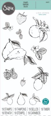 Sizzix Clear Stamps Set - Botanical Fruit (19 stamps)