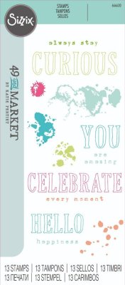Sizzix Clear Stamps Set - Hello You Sentiments by 49 and Market (13 pack)