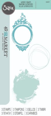 Sizzix Layered Clear Stamps Set - Artsy Regal Frame by 49 and Market (3 pack)
