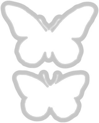 Sizzix A5 Clear Stamps & Framelits Die Set - Painted Pencil Butterflies by 49 and Market