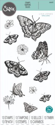 Sizzix Clear Stamps Set - Nature Butterflies (13 stamps)