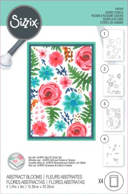 Sizzix Layered Stencils - Abstract Blooms
