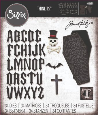 Sizzix Thinlits Die Set - Vault Coffin Box by Tim Holtz (34 dies)