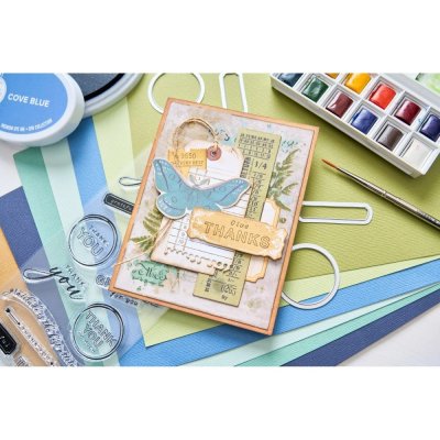 Sizzix Essentials A5 Clear Stamp Set by 49 and Market with Framelits Dies - Forever Journal (17+4 pieces)