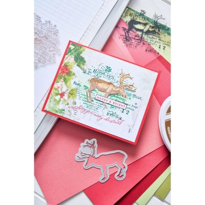Sizzix Clear Stamp by 49 and Market with Framelits Die - Reindeer Mix Cluster (1+1 pieces)