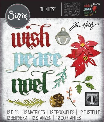 Sizzix Thinlits Die Set - Vault Holiday Classic by Tim Holtz (12 dies)