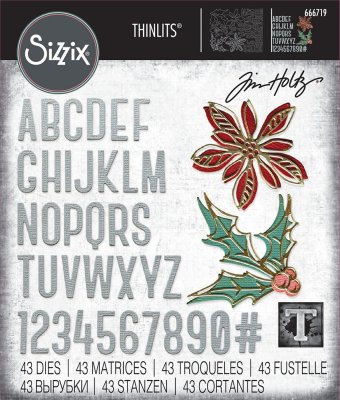 Sizzix Thinlits Die Set - Vault Seasonal Sketch by Tim Holtz (43 dies)