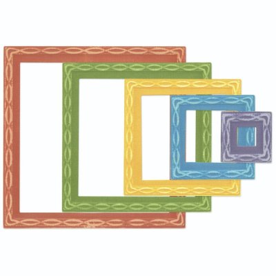 Sizzix Framelits Dies - Fanciful Yvette Interlaced Squares by Stacey Park (11 dies)