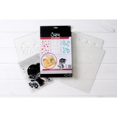 FÖRBESTÄLLNING! Sizzix Clear Stamp Set - Ikigai (5 dies plus 3 stencils)
