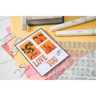 Sizzix Clear Stamps Set - Fine Stems #01 (9 pack)