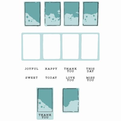 Sizzix Clear Stamps with Framelits Dies - Painted Palettes (13 pack)