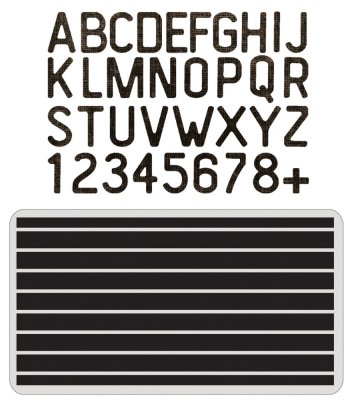 Sizzix Embossing Folder with Thinlits Die Set - Vault Letterboard by Tim Holtz (36 pack)