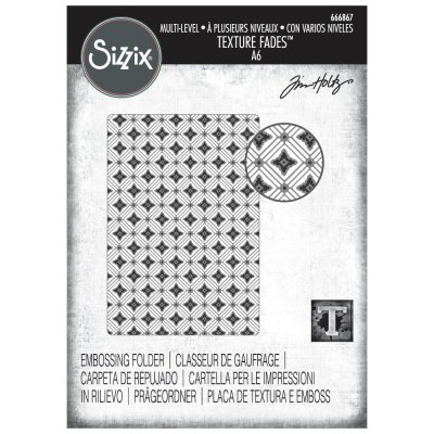 Sizzix Textured Impressions Embossing Folder - Vault Diamonds by Tim Holtz