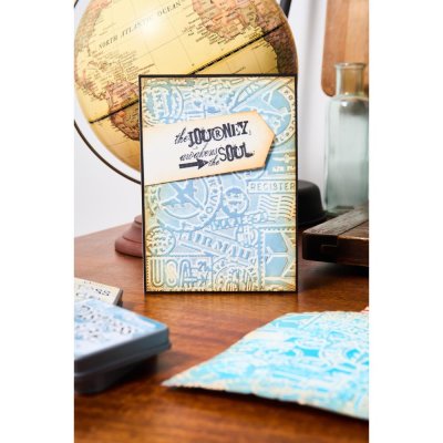 Sizzix Textured Impressions Embossing Folder - Vault Airmail by Tim Holtz