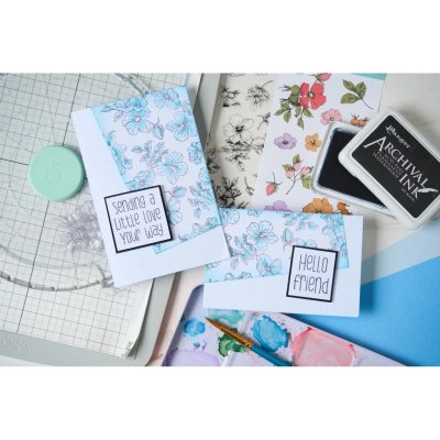 Sizzix Clear Stamp Set - Wildflower Botanicals (13 stamps)
