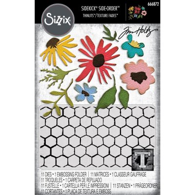 Sizzix 2D Embossing Folder and Thinlits - Vault Side-Order Floristry by Tim Holtz