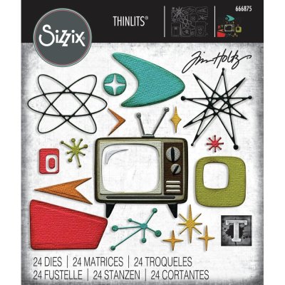 Sizzix Thinlits Die Set - Vault Atomic Retro by Tim Holtz