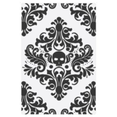 Sizzix Multi-Level Texture Fades A6 Embossing Folder - Vault Skull Damask by Tim Holtz