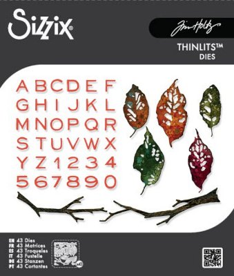 Sizzix Thinlits Die Set - Vault Leaves + Sticks by Tim Holtz (43 dies)