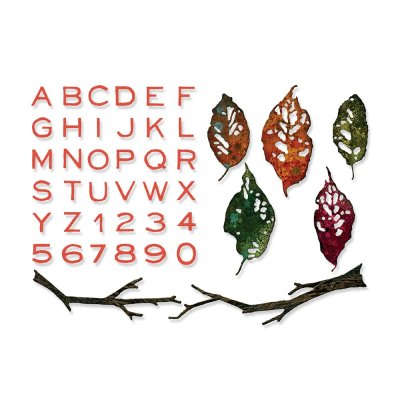 Sizzix Thinlits Die Set - Vault Leaves + Sticks by Tim Holtz (43 dies)