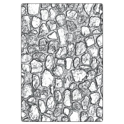 Sizzix 3D Texture Fades A5 Embossing Folder - Cobblestone by Tim Holtz