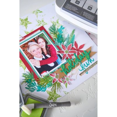Sizzix Clear Stamp Set & Framelits Dies - Winter Greenery by Vicki Boutin